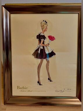 Barbie Fashion Model Print by Robert Best Limited Ed. Framed #1480/5000 w/COA